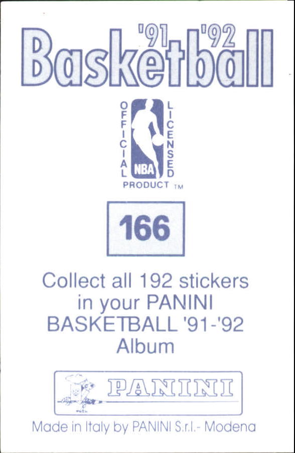 1991-92 Panini Stickers #166 John Starks back image