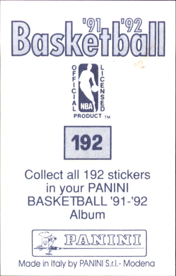 1991-92 Panini Stickers #192 Magic Johnson AS back image