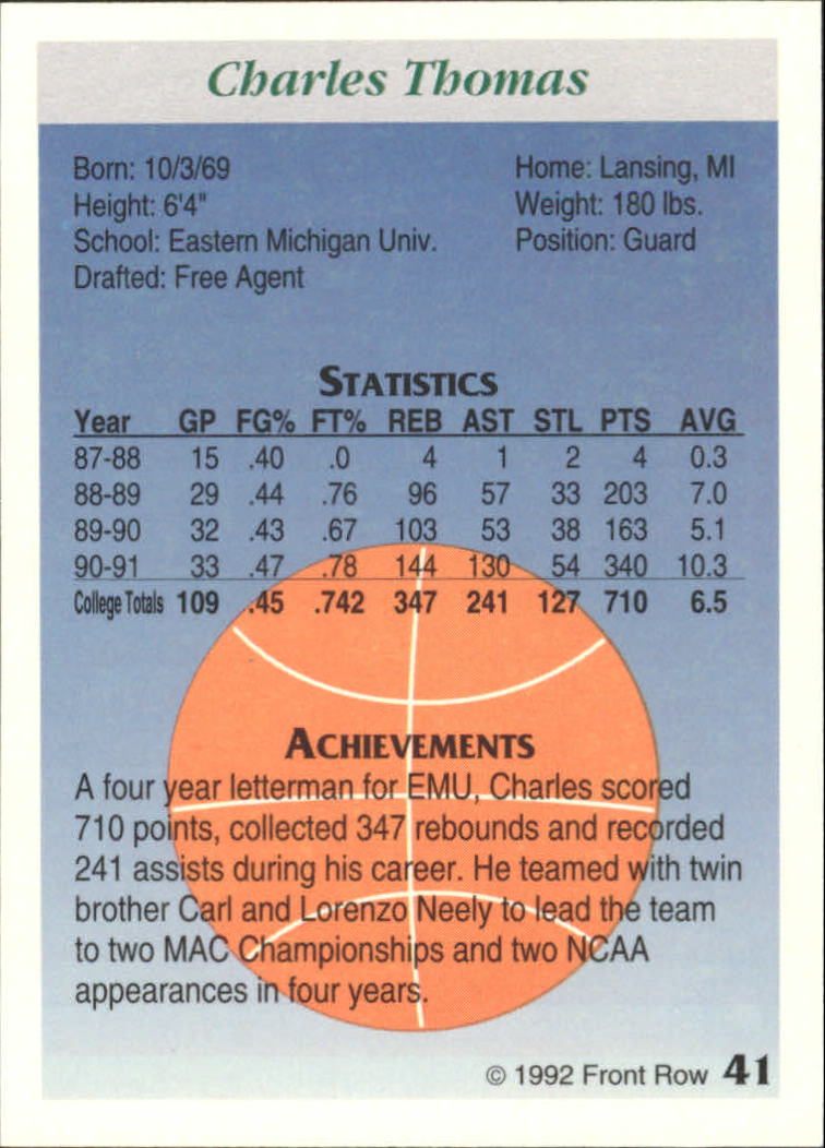 Sports Card Back