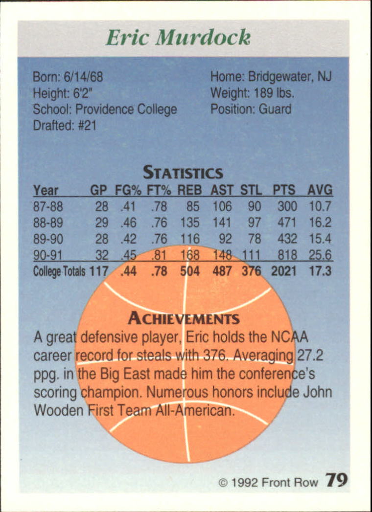 Sports Card Back