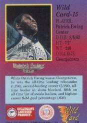 1991 Wild Card #15 Patrick Ewing Value - Basketball
