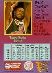 1991-92 Wild Card #63 Terry Dozier back image
