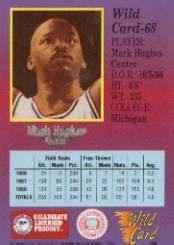 1991-92 Wild Card #68 Mark Hughes back image