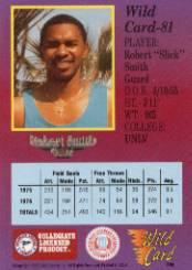 1991-92 Wild Card #81 Robert Smith back image