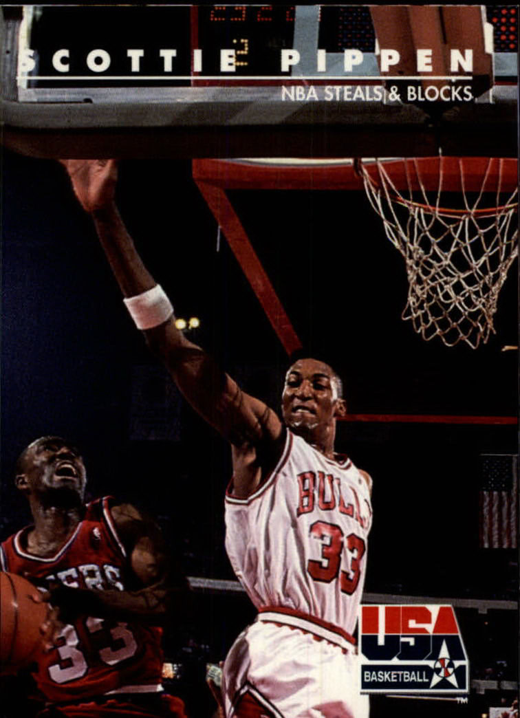 1992 SkyBox USA #72 Scottie Pippen/NBA Steals and Blocks