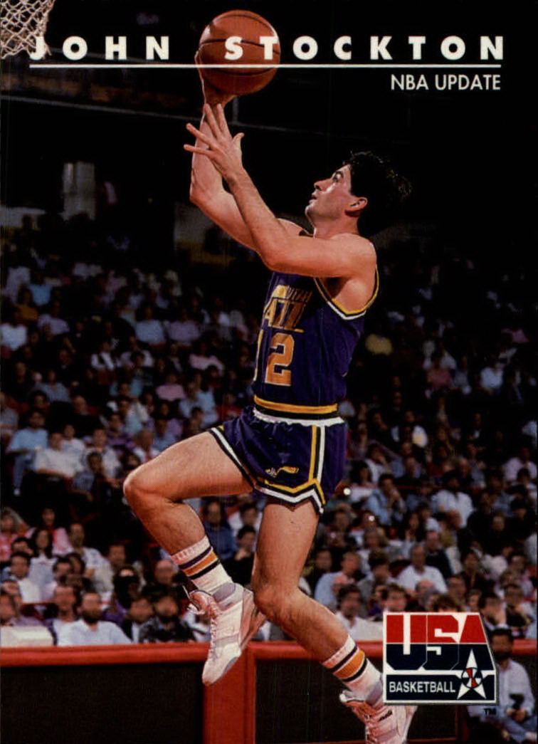 1992 SkyBox USA #82 John Stockton/NBA Update