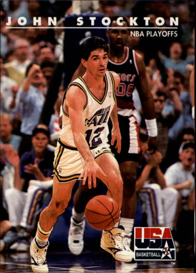 1992 SkyBox USA #87 John Stockton/NBA Playoffs