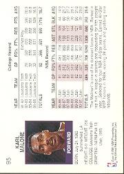 1992 Hoops 100 Superstars #95 Karl Malone back image