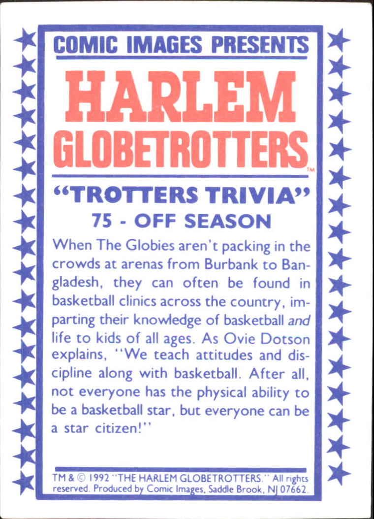 A4051- 1992 Globetrotters Basketball Card #s 1-90 -You Pick- 15+ FREE US SHIP - Bild 151 von 181