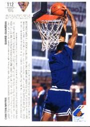 1991-92 Upper Deck International Italian #112 Carlton Myers INT back image