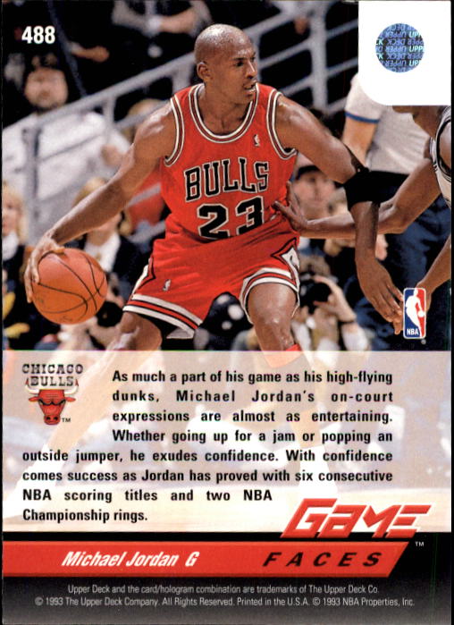 1992-93 Upper Deck #488 Michael Jordan GF back image