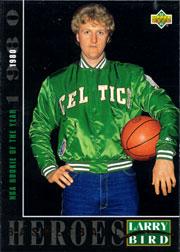 1992-93 Upper Deck Larry Bird Heroes #20 Larry Bird/1979-80 Rookie of the Year
