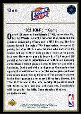 1992-93 Upper Deck Wilt Chamberlain Heroes #13 Wilt Chamberlain back image