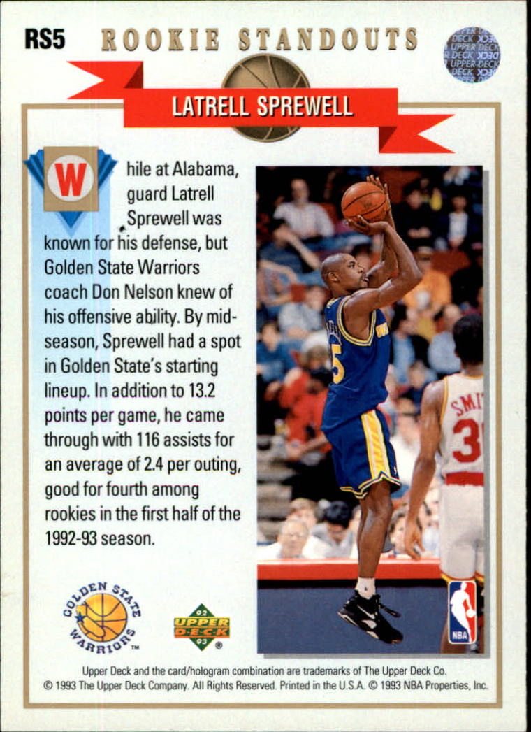 Lot Detail - 1992-1993 Latrell Sprewell Rookie Golden State
