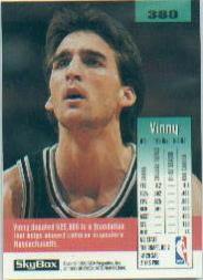 1992-93 SkyBox #380 Vinny Del Negro back image