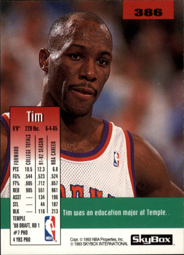 Sports Card Back
