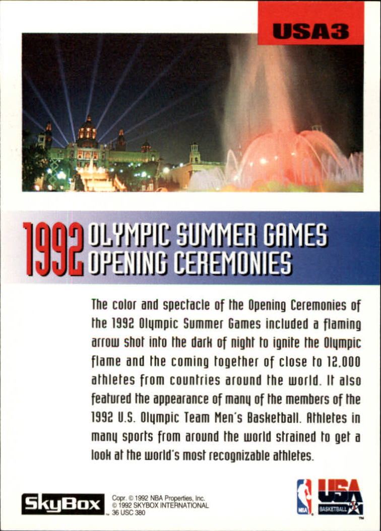 1992-93 SkyBox Olympic Team #USA3 John Stockton back image