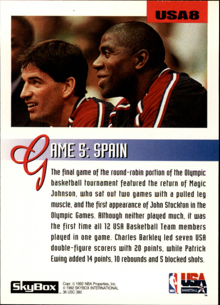 1992-93 SkyBox Olympic Team #USA8 Patrick Ewing back image