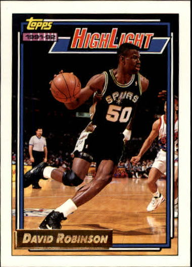 1992-93 Topps Gold #4 David Robinson HL/Admiral Ranks High/In Five 4/19/92