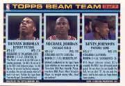 1992-93 Topps Beam Team Gold #3 Kevin Johnson/Michael Jordan/Michael Jordan/Dennis Rodman back image