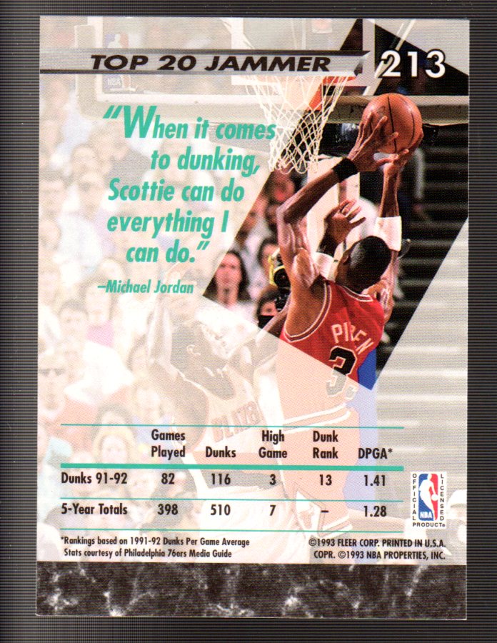 1992-93 Ultra #213 Scottie Pippen JS back image