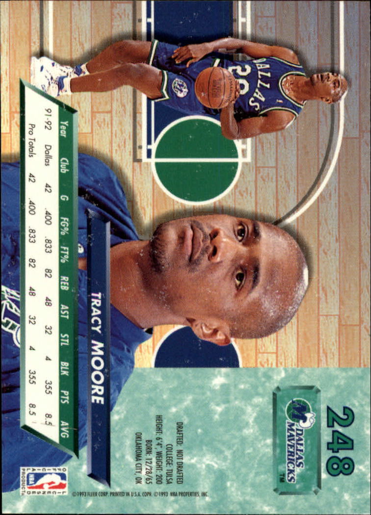 1992-93 Ultra #248 Tracy Moore RC back image