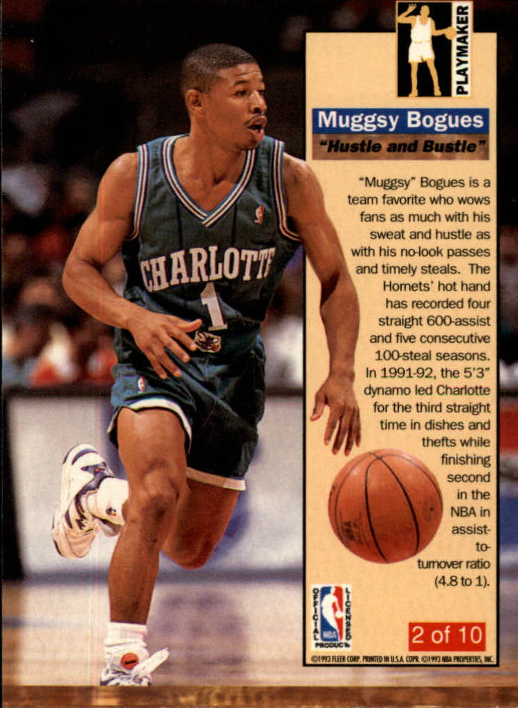 1992-93 Ultra Playmakers #2 Muggsy Bogues back image