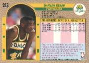 1992-93 Fleer #213 Shawn Kemp back image