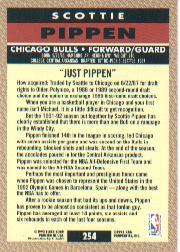 1992-93 Fleer #254 Scottie Pippen PV back image