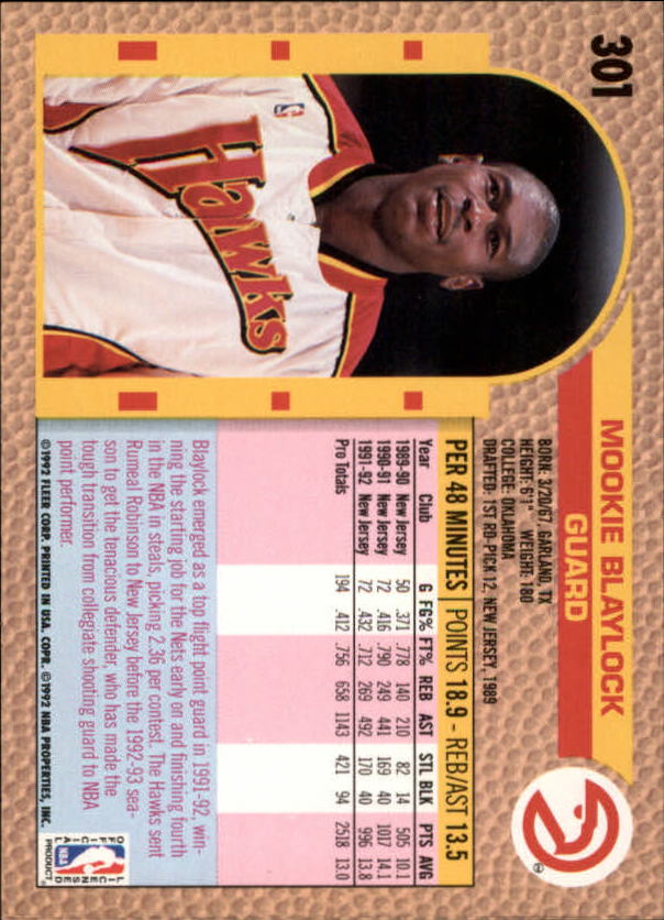 B0464- 1992-93 Fleer Basketball #s 251-444 +Inserts -You Pick- 15+ FREE US SHIP - Picture 79 of 385