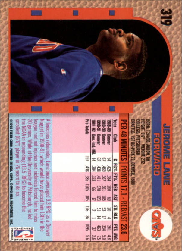 B0464- 1992-93 Fleer Basketball #s 251-444 +Inserts -You Pick- 15+ FREE US SHIP - Picture 113 of 385