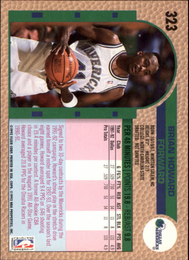 B0464- 1992-93 Fleer Basketball #s 251-444 +Inserts -You Pick- 15+ FREE US SHIP - Picture 121 of 385