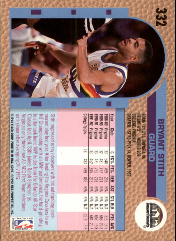 B0464- 1992-93 Fleer Basketball #s 251-444 +Inserts -You Pick- 15+ FREE US SHIP - Picture 139 of 385