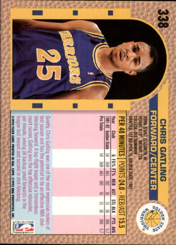 B0464- 1992-93 Fleer Basketball #s 251-444 +Inserts -You Pick- 15+ FREE US SHIP - Picture 151 of 385