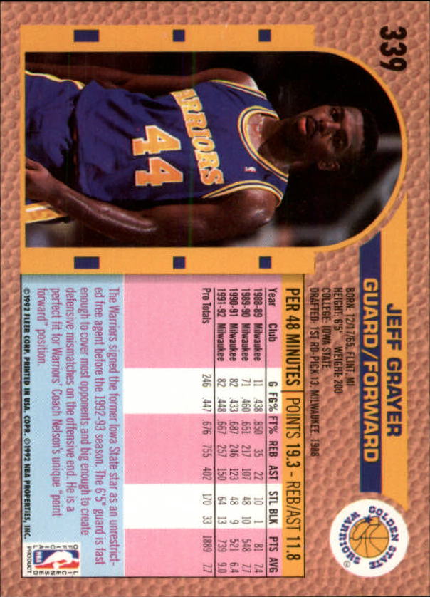 B0464- 1992-93 Fleer Basketball #s 251-444 +Inserts -You Pick- 15+ FREE US SHIP - Picture 153 of 385