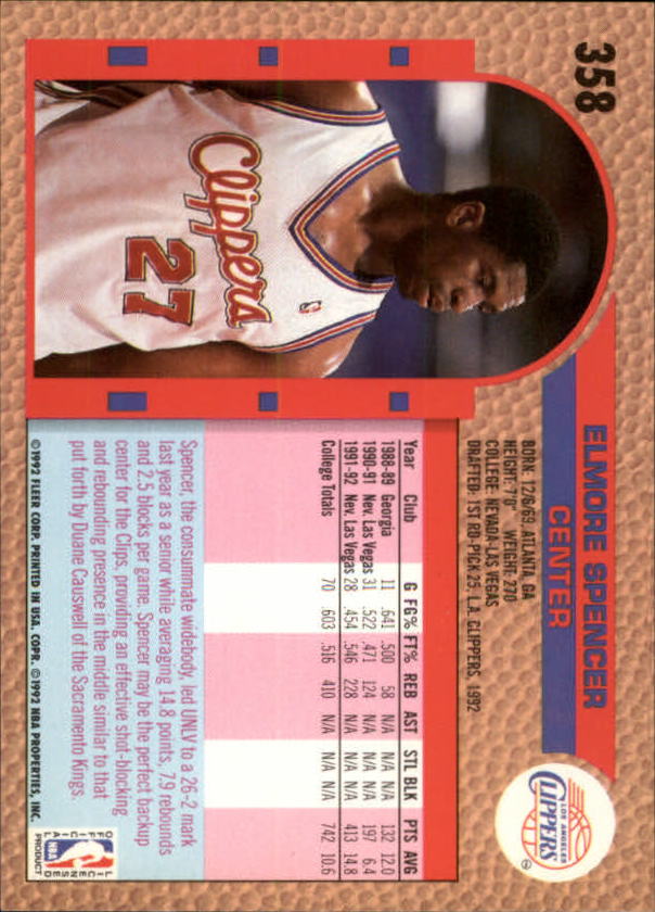 B0464- 1992-93 Fleer Basketball #s 251-444 +Inserts -You Pick- 15+ FREE US SHIP - Picture 189 of 385