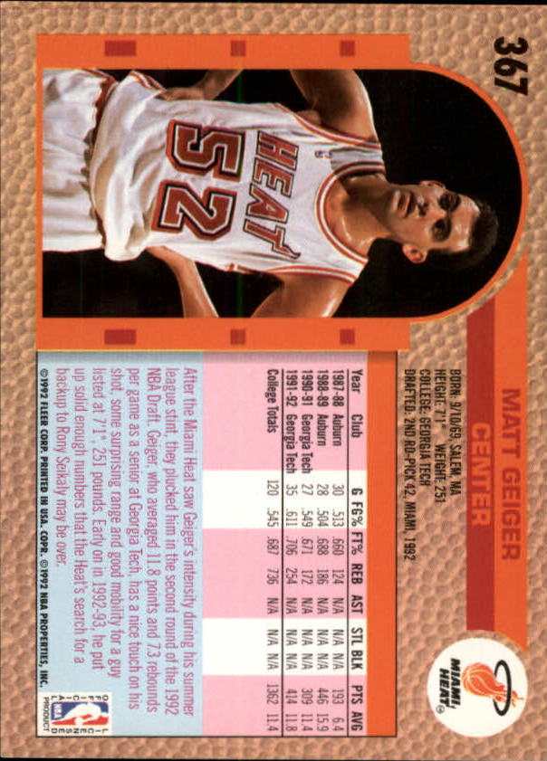 B0464- 1992-93 Fleer Basketball #s 251-444 +Inserts -You Pick- 15+ FREE US SHIP - Picture 207 of 385