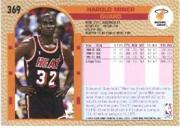 1992-93 Fleer #369 Harold Miner RC back image