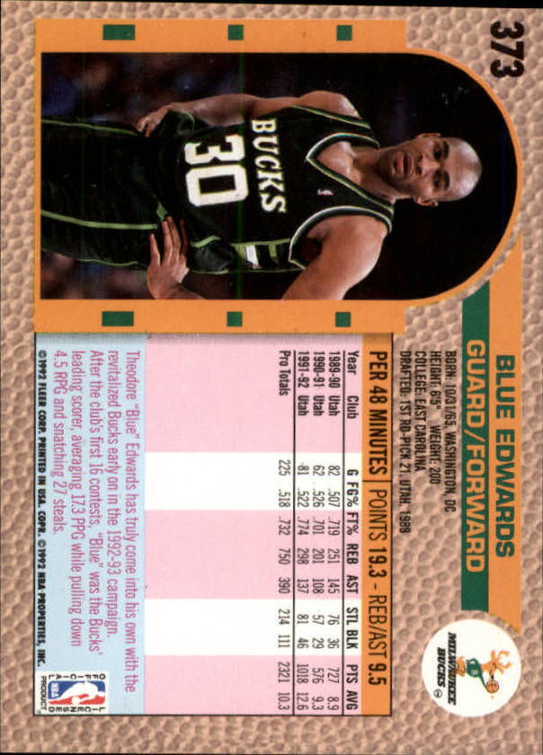 B0464- 1992-93 Fleer Basketball #s 251-444 +Inserts -You Pick- 15+ FREE US SHIP - Picture 219 of 385