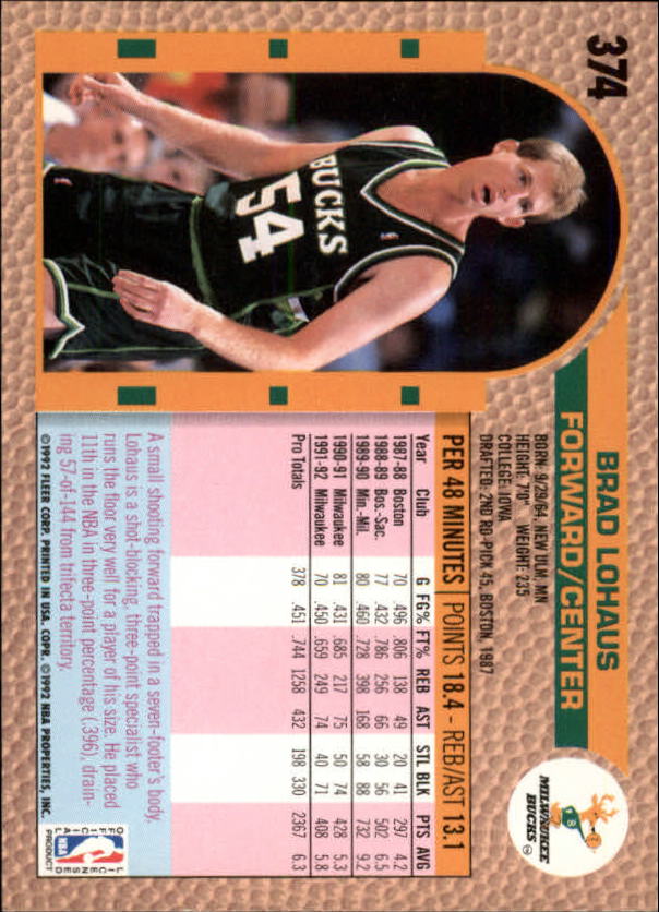 B0464- 1992-93 Fleer Basketball #s 251-444 +Inserts -You Pick- 15+ FREE US SHIP - Picture 221 of 385