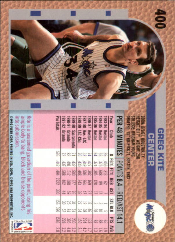 B0464- 1992-93 Fleer Basketball #s 251-444 +Inserts -You Pick- 15+ FREE US SHIP - Picture 271 of 385