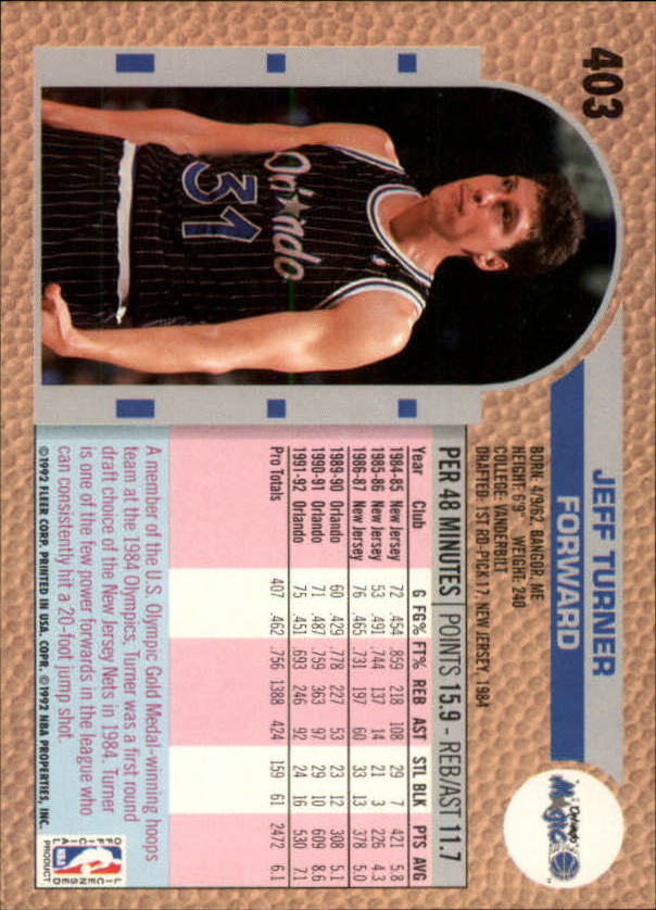B0464- 1992-93 Fleer Basketball #s 251-444 +Inserts -You Pick- 15+ FREE US SHIP - Picture 273 of 385