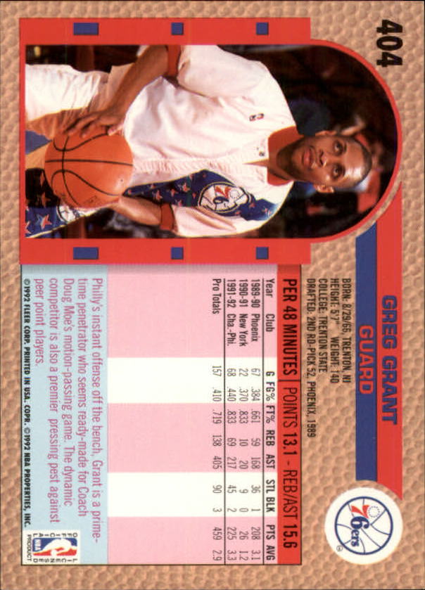 B0464- 1992-93 Fleer Basketball #s 251-444 +Inserts -You Pick- 15+ FREE US SHIP - Picture 275 of 385