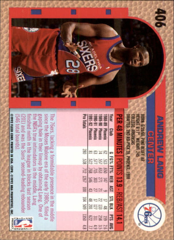 B0464- 1992-93 Fleer Basketball #s 251-444 +Inserts -You Pick- 15+ FREE US SHIP - Picture 281 of 385