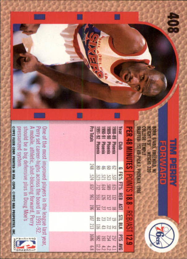 B0464- 1992-93 Fleer Basketball #s 251-444 +Inserts -You Pick- 15+ FREE US SHIP - Picture 285 of 385