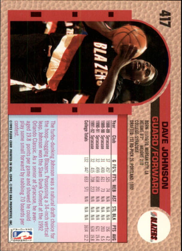B0464- 1992-93 Fleer Basketball #s 251-444 +Inserts -You Pick- 15+ FREE US SHIP - Picture 303 of 385
