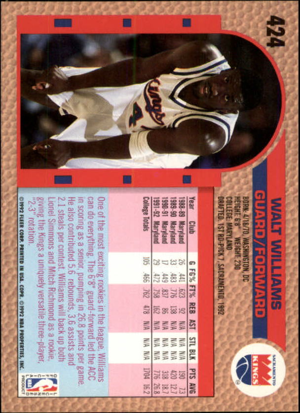 B0464- 1992-93 Fleer Basketball #s 251-444 +Inserts -You Pick- 15+ FREE US SHIP - Picture 317 of 385