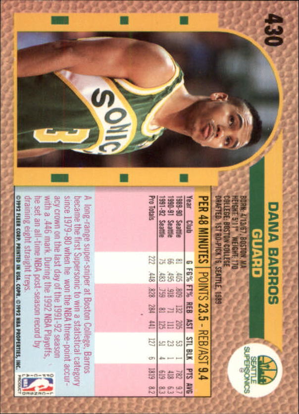 B0464- 1992-93 Fleer Basketball #s 251-444 +Inserts -You Pick- 15+ FREE US SHIP - Picture 329 of 385