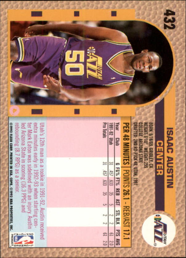 B0464- 1992-93 Fleer Basketball #s 251-444 +Inserts -You Pick- 15+ FREE US SHIP - Picture 333 of 385