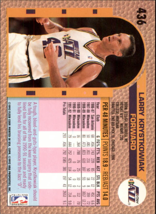 B0464- 1992-93 Fleer Basketball #s 251-444 +Inserts -You Pick- 15+ FREE US SHIP - Picture 341 of 385